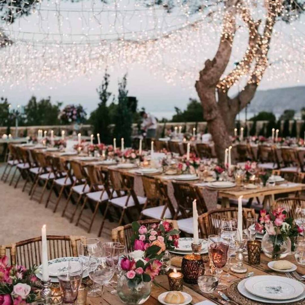 Outdoor Wedding Reception Lighting Hire in Perth
